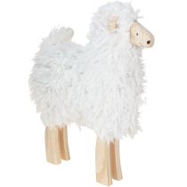 Article Décoration de Pâques en bois Mouton blanc 30×4,5×36,5cm