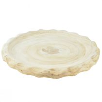 Bol décoratif en bois bol en bois Paulownia naturel Ø36cm