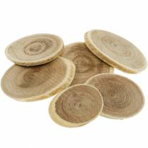 Disques décoratifs en bois ovale disque naturel Ø4-7cm décoration bois 400g