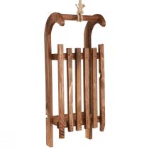 Article Décoration de traîneau en bois décoration d&#39;hiver en bois marron 49,5 cm