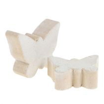 Article Papillon en bois blanc 3cm 30P