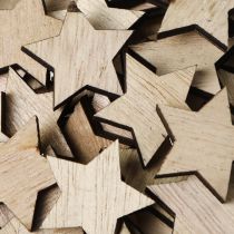 Article Étoiles en bois à disperser Noël naturel Ø3cm 100 pcs