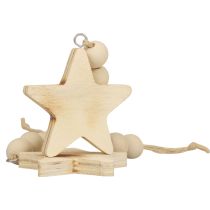 Décoration étoile en bois cintre décoratif décoration étoile en bois brûlé 8×8×1cm