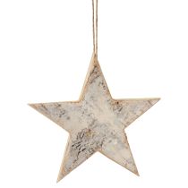 Article Décoration étoiles en bois cintre décoratif décoration rustique bois blanc Ø20cm