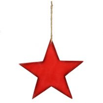 Article Étoiles en bois à suspendre 30cm rouge 3 pcs