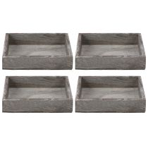Article Plateau décoratif rustique pour une décoration de table élégante, 15 cm, lot de 4