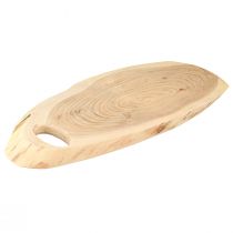 Article Plateau en bois d&#39;acacia avec bordure en arbre L36–45 cm L15–21 cm