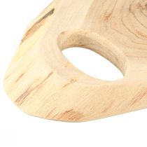 Article Plateau en bois d&#39;acacia avec bordure en arbre L36–45 cm L15–21 cm