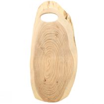 Article Plateau en bois d'acacia avec bordure en arbre L36–45 cm L15–21 cm