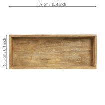 Article Plateau en bois plateau décoratif rectangulaire bois 39×15,5×4cm 2pcs