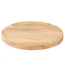 Article Plateau rond en bois d&#39;acacia naturel Ø30cm H2,5cm