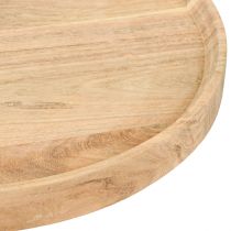 Article Plateau rond en bois d&#39;acacia naturel Ø30cm H2,5cm