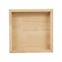 Article Plateau en bois plateau décoratif bois carré naturel 20×20×3.5cm