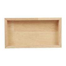 Plateau en bois plateau décoratif bois rectangulaire naturel 34×20×3,5cm