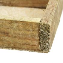 Article Plateau en bois 14cm x14cm x 3cm lavé