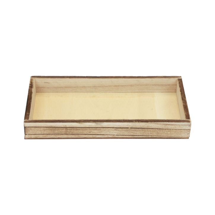 Article Plateau en bois flammé plateau décoratif décoration de table rustique 20×10×3cm