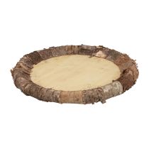 Article Assiette en bois plateau décoratif bois décoration rustique naturel Ø27cm