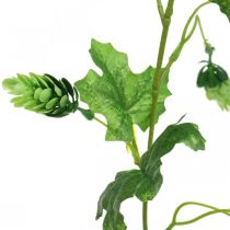 Article Guirlande de houblon, décoration de jardin, plante artificielle, été 185cm vert