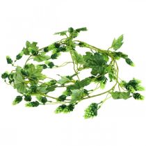 Article Guirlande de houblon, décoration de jardin, plante artificielle, été 185cm vert