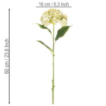 Article Fleur d'hortensia artificielle à longue tige et feuilles, 60 cm