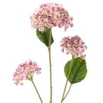 Article Fleur d'hortensia artificielle élégante et durable, 80 cm, 2 pièces