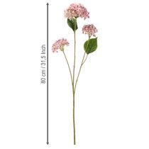 Article Fleur d'hortensia artificielle élégante et durable, 80 cm, 2 pièces