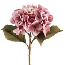 Article Hortensia artificiel en soie rose 52 cm