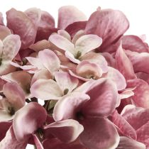 Article Hortensia artificiel en soie rose 52 cm