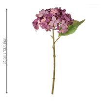Article Hortensias artificiels violets, fleurs artificielles, 34 cm, 2 pièces