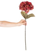 Article Branche d'hortensia artificielle en fleurs, grande fleur, 74 cm