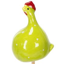 Article Piquets décoratifs en forme de poulet pour compositions florales printanières et décorations de table, 7,5 cm, lot de 4