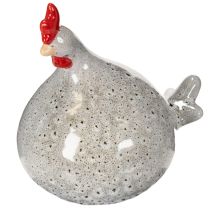 Article Figurine de poulet en céramique, design amusant pour une décoration intérieure élégante, 16 cm, lot de 2