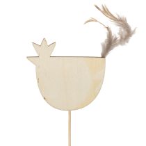 Article Piquets en forme de poule, motif Pâques, pour une décoration printanière joyeuse, 7 cm, lot de 12