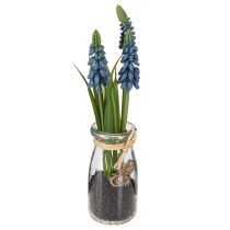 Article Jacinthe artificielle Pearl Jacinthe bleue en verre H22cm 2pcs