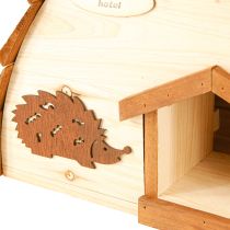 Article Maison pour hérisson Hôtel pour hérisson Station d&#39;alimentation en bois de sapin Bois 34×18×24cm