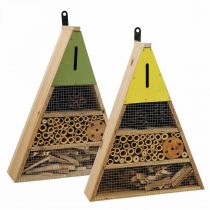 Article Insect Hotel Insect House Bois Vert Jaune 30.5x39cm