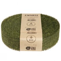 Article Ruban de jute ruban quadrillé ruban décoratif en vert olive 5cm 40m