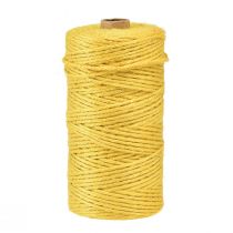 Article Ruban de jute cordon de jute ruban décoratif jute jaune Ø3mm 200m