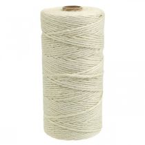 Article Cordon de jute, cordon de jute naturel Coloris naturel, blanchi Ø3mm L200m