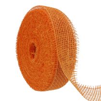 Article Ruban de jute, orange clair, 5 cm de large, 40 m de long