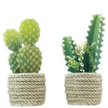 Article Cactus en pot cactus artificiel assorti 28cm 2pcs