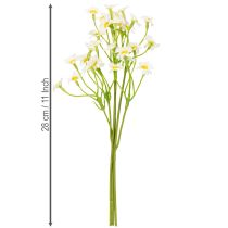 Article Camomille artificielle en bouquet de fleurs pour une décoration naturelle et facile d'entretien, 28 cm, 3 pièces