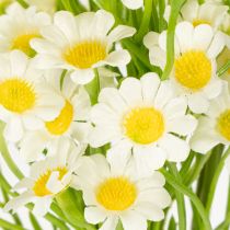 Article Camomille artificielle en bouquet de fleurs pour une décoration naturelle et facile d'entretien, 28 cm, 3 pièces