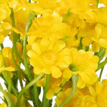 Article Camomille artificielle en bouquet de fleurs pour une décoration fraîche et facile d'entretien, 28 cm, 3 pièces