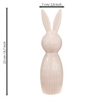 Article Figurine décorative de lapin en céramique pour intérieur moderne, 22 cm