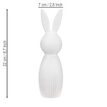 Article Figurine de lapin simple, objet décoratif pour compositions printanières modernes, 22 cm, lot de 2