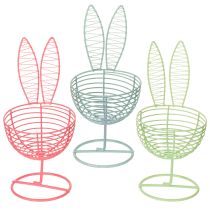 Article Lapin en fil de fer ajouré, objet décoratif idéal pour le printemps et Pâques, 16 cm, lot de 3.