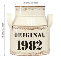 Article Pichet décoratif en métal « Original 1982 » Crème Rouille H16cm 2 pièces