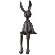 Article Tabouret Edge lapin lapin de Pâques métal noir 12×11×34cm