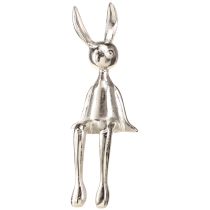Article Tabouret Edge Rabbit Lapin de Pâques Métal Argenté 12×11×34cm